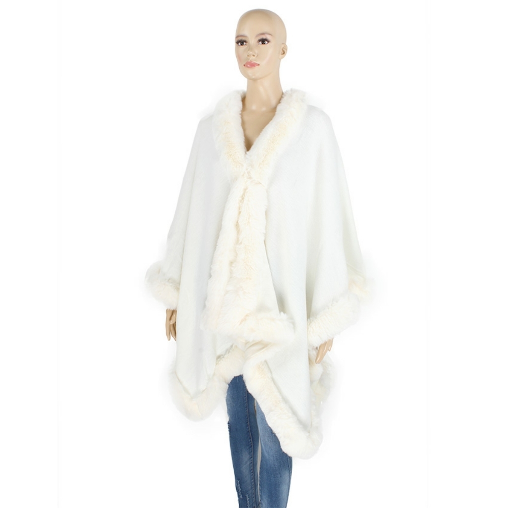 White Fur Poncho / Cape (One SIze)